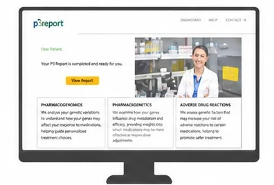 Le portail patient p3report affichant un rapport terminé prêt à consulter